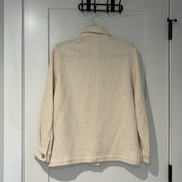 Zara Pearl Button Textured Jacket - Picture 3 of 9